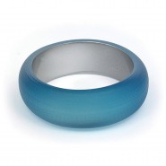 Bangle Bracelets - Lucite - Blue Color - BR-81228LSA