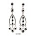 Chandelier Crystal Earrings - Black - ER-EA1264BK