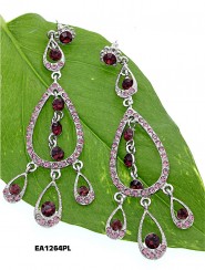 Chandelier Crystal Earrings - Purple - ER-EA1264PL