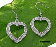 Dangling Rhinestone Earrings - Heart - ER-JVSE8405CL
