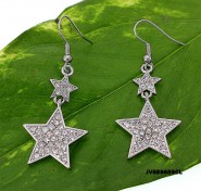 Dangling Rhinestone Earrings - Star - ER-JVSE8689CL
