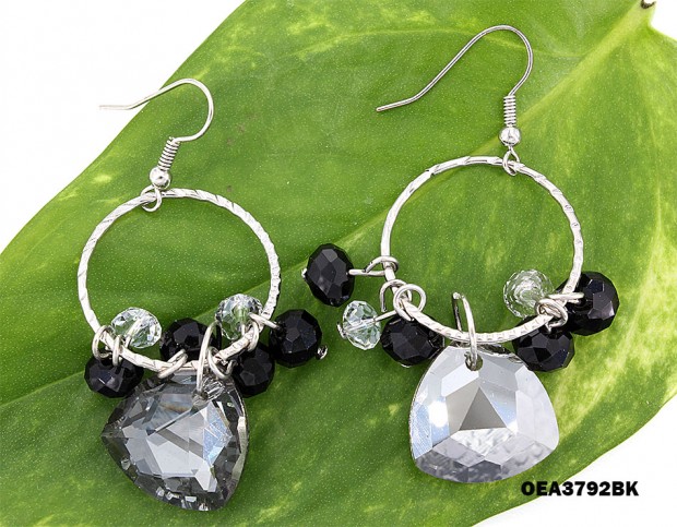 Crystal Earrings Lot - Black - ER-OEA3792BK