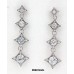 Earrings - 925 Sterling Silver w/ CZ - 4 Diamonds Shape - ER-PER8715CL