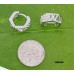 Rhodium Plated Rhinestone Small Hoop Earrings - ER-SE1005