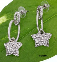 Crystal Star Earrings - Clear - ER-TJEA01CL