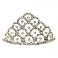 Small Tiara w/ Comb - Clear Crystal Stones