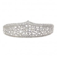 Tiara w/ Side Comb - Clear Crystal Stones